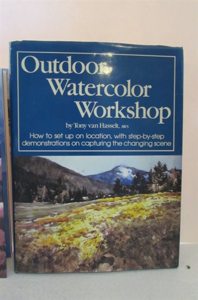 HOW TO WATERCOLOR BOOKS AND VARIOUS WATERCOLOR SUPPLIES