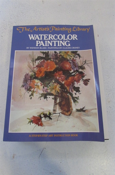 HOW TO WATERCOLOR BOOKS AND VARIOUS WATERCOLOR SUPPLIES