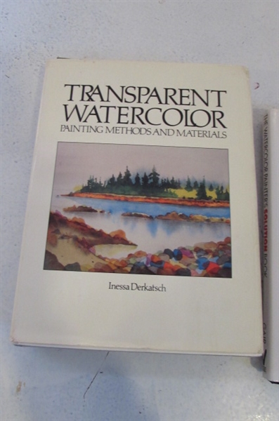 HOW TO WATERCOLOR BOOKS AND VARIOUS WATERCOLOR SUPPLIES