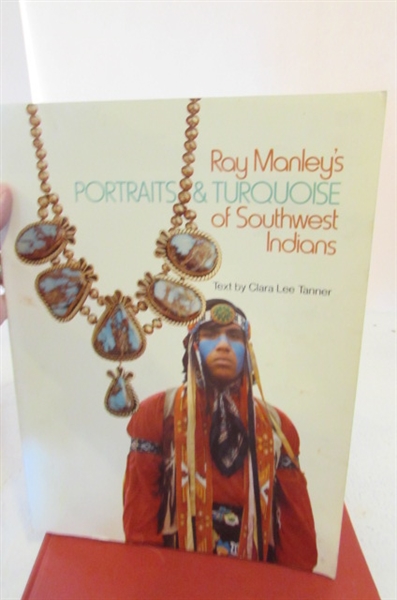 AMERICAN INDIAN ART, AND PORTRAIT BOOKS PLUS TRADITIONAL DRESS AND BASKETRY