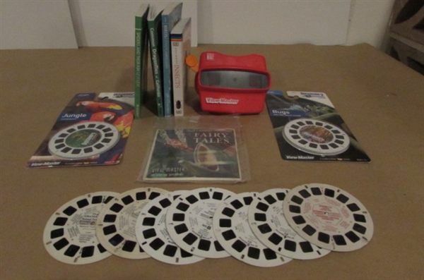 VIEW MASTER WITH SLIDES AND BIRD & BUG BOOKS