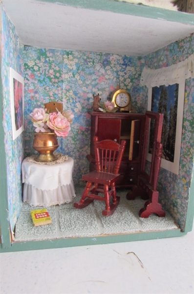 ADORABLE HANDMADE DOLL HOUSE WITH FURNITURE