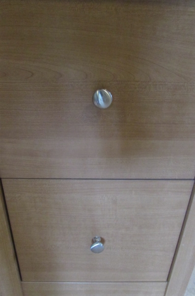 TWO DRAWER BROWN HANGING FILE CABINET