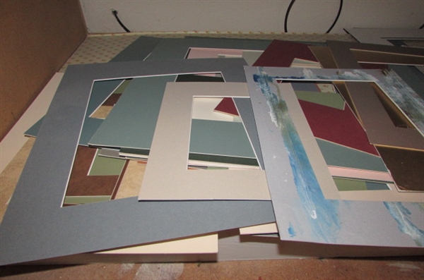 LARGE LOT OF PICTURE MATS, RUBY MASK GRAPHIC