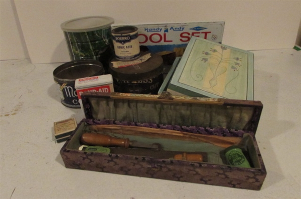 VINTAGE TINS AND BOXES