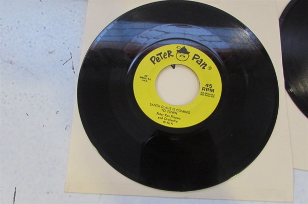 VINTAGE VINYL 45', 78's AND STEREO RECORDS: MUSICALS, HALLOWEEN & MORE.