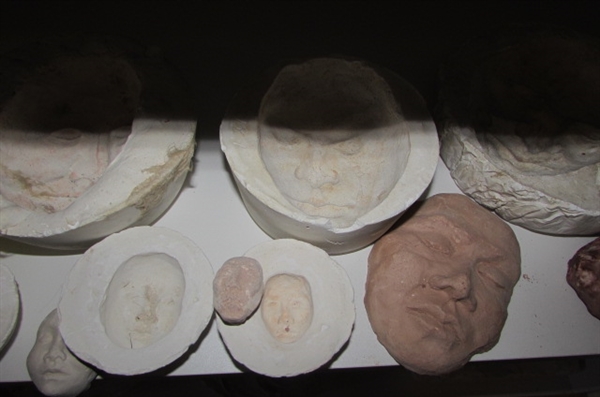 PLASTER FACE MOLDS IN SEVERAL SIZES & FISH MOLD