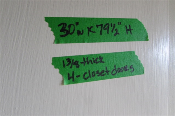 4 CLOSET DOORS