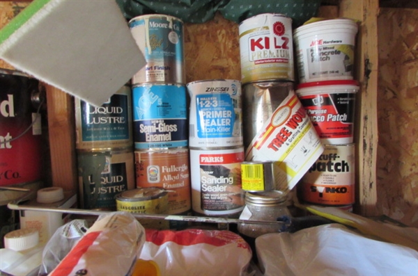 ASSORTED PAINT & PAINTING SUPPLIES