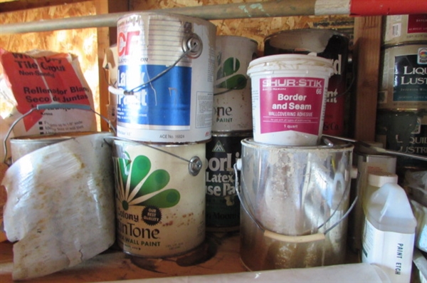 ASSORTED PAINT & PAINTING SUPPLIES