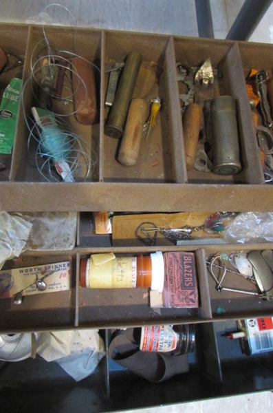 2 TACKLE BOXES & FISHING SUPPLIES