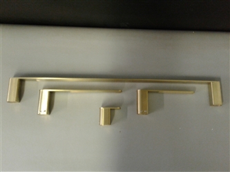 4 Piece Brushed Gold Bathroom Accessory Set