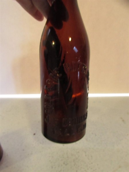 ANTIQUE/VINTAGE BROWN BOTTLE LOT