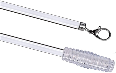 2 Pack - 30 inches Clear Acrylic Universal Drapery Pull Rod Wand