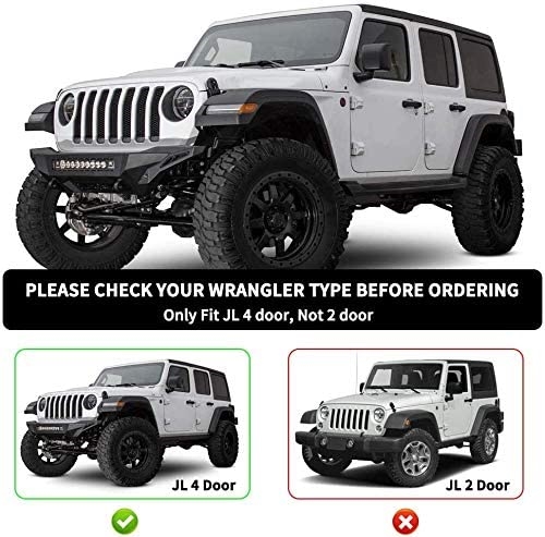 AUTOSAVER88 6 inches Running Boards Nerf Bars 2018-2021 Jeep Wrangler JL Unlimited 4 Door