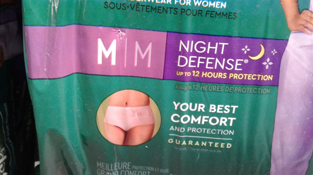 Depend Night Defense for Women, Disposable, Overnight, Blush Medium 30 Ct