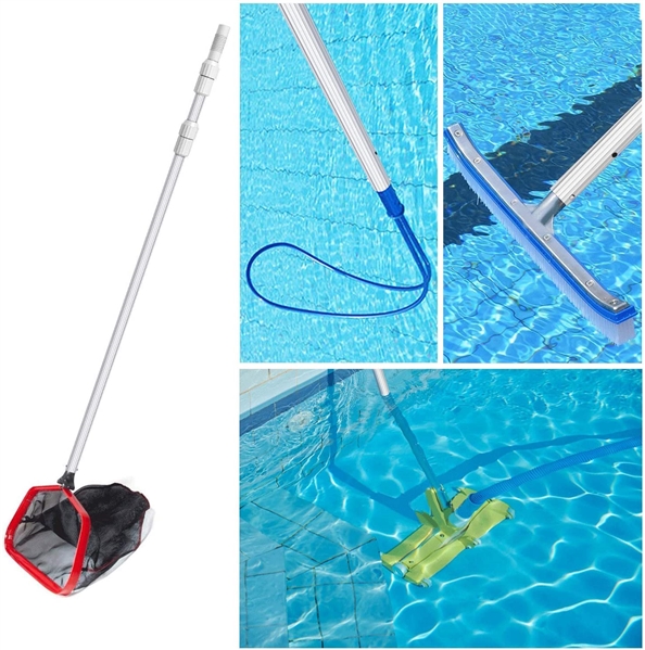 Professional 15 Foot Swimming Pool Pole Telescopic Aluminum Pole