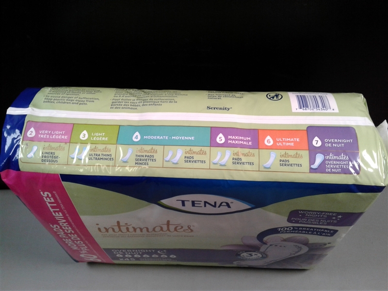 TENA Incontinence Pads for Women, Overnight, 45 Count