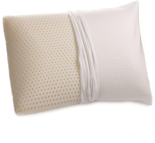 100% Talalay Latex Pillow with GOTS Certified Organic Cotton Cover- Queen Medium