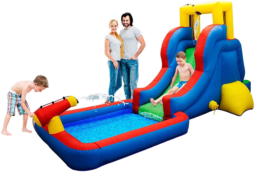  PicassoTiles KC108 Water Slide Park Inflatable Bouncing House w/ Pool Area 
