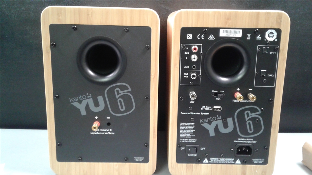Kanto YU6 Powered Speakers with Bluetooth and Phono Preamp