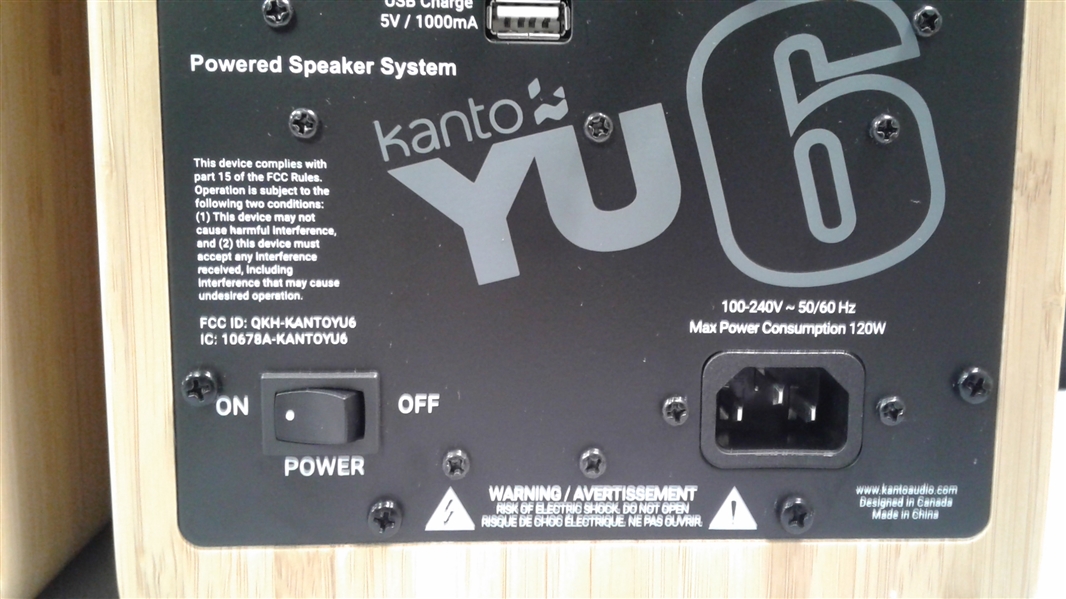 Kanto YU6 Powered Speakers with Bluetooth and Phono Preamp
