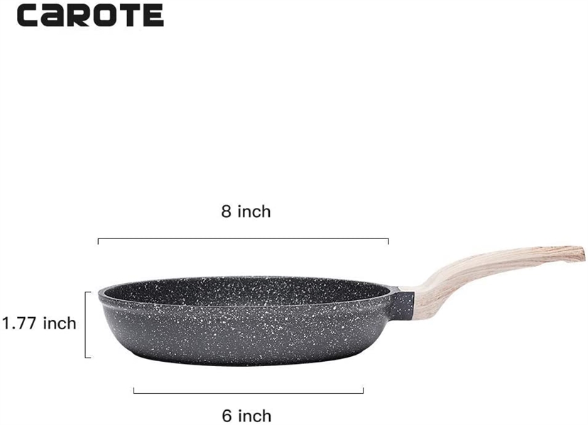  Carote 8 Inch Nonstick Skillet Frying Pan Granite Coating from Switzerland