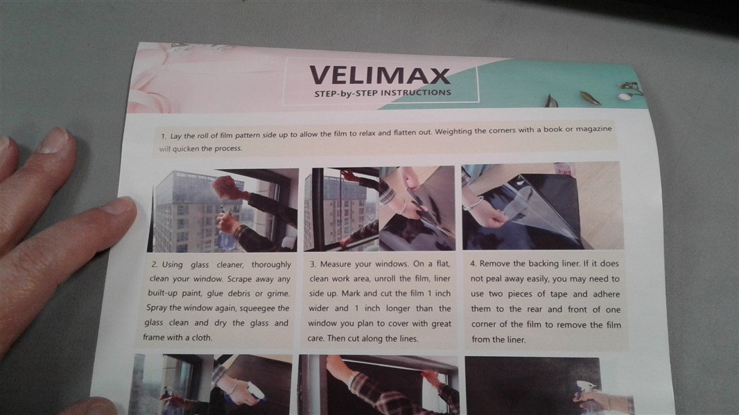  VELIMAX Static Cling Total Blackout Window Film