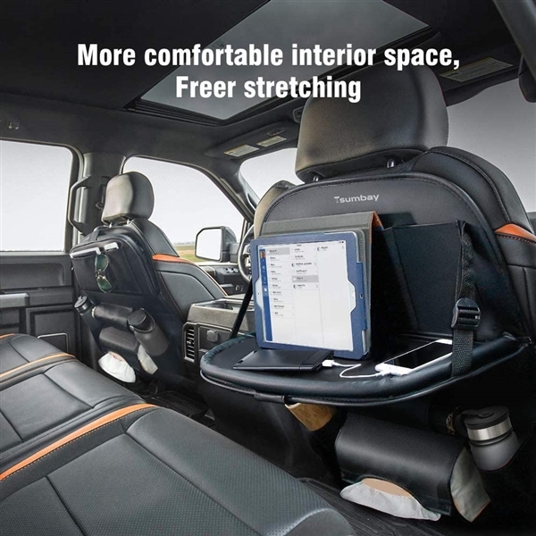 Car Backseat Organizer with Tablet Holder, 8 Storage Pockets 