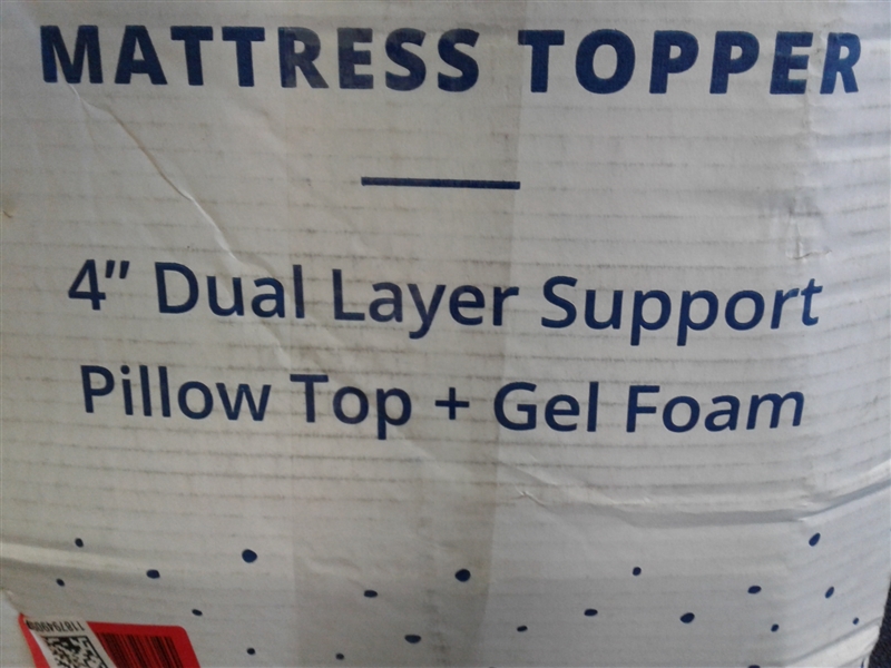 ViscoSoft 4 Pillow Top Gel Memory Foam Mattress Topper Twin w/Mattress Pad