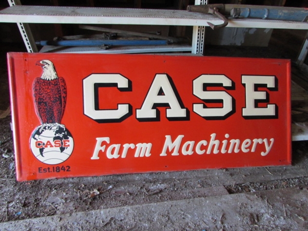 NEW VINTAGE ENAMEL CASE SIGN #1