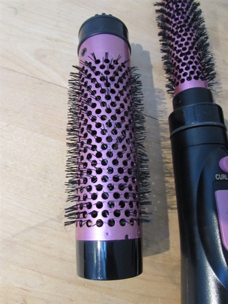 REVLON BRUSH HAIR CURLER & CURLING IRON