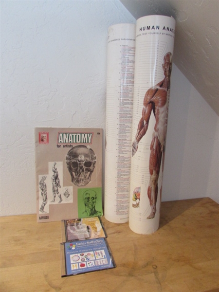 ANATOMY CHART, BOOK & CDS