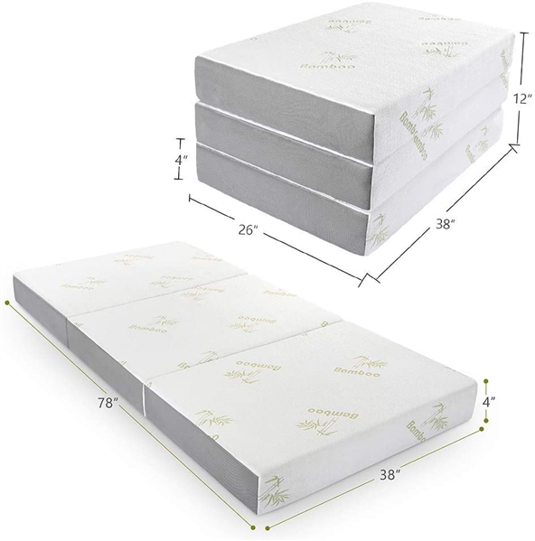 Millard Trifold Mattress Twin 4 w/Non Slip Grip