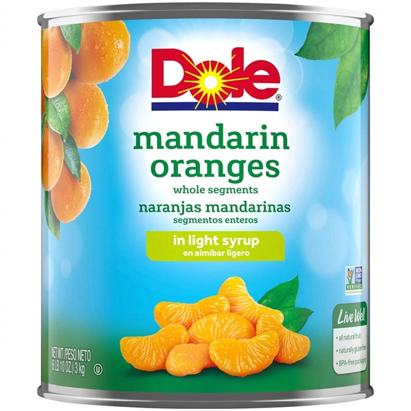 Dole, Mandarin Oranges in Light Syrup, 6LB 10 Oz