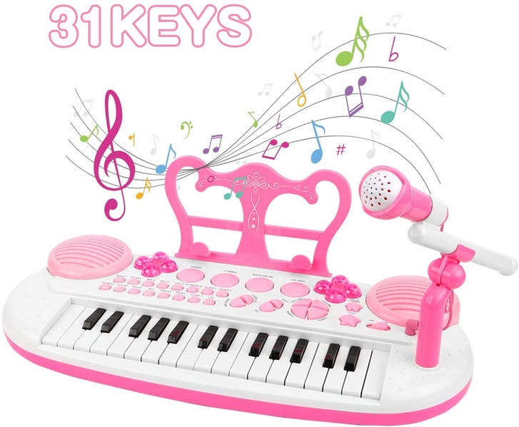 BAOLI 31 Keys Electronic Keyboard Piano Toy with Microphone for Kids