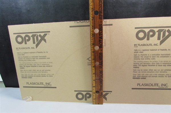 Optix by Plaskolite Plastic Plexiglass Board with Protective Paper