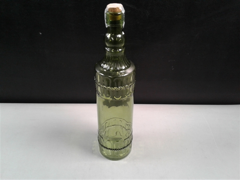 Green Glass Bottle W/Cork