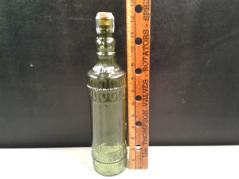 Green Glass Bottle W/Cork