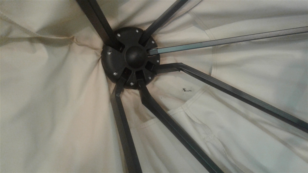 15 ft Market Outdoor Umbrella Double-Sided Aluminum Table Patio Umbrella with Crank