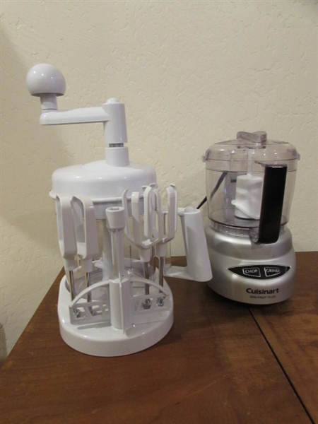 ELECTRIC CUISINART MINI CHOPPER & MANUAL CHOPPER/MIXER