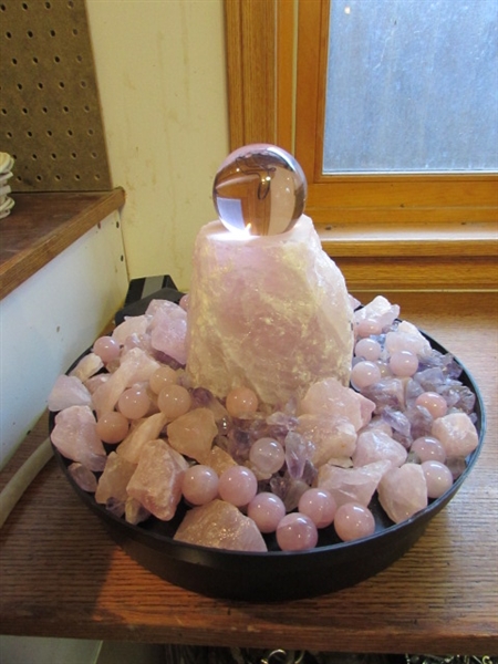 ROSE QUARTZ & AMETHYST WATER FOUNTAIN