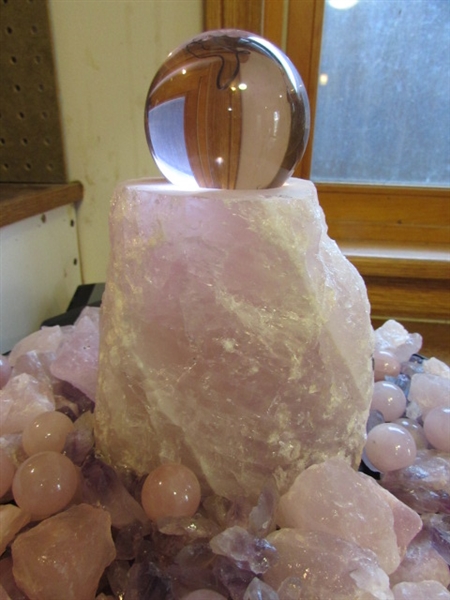 ROSE QUARTZ & AMETHYST WATER FOUNTAIN