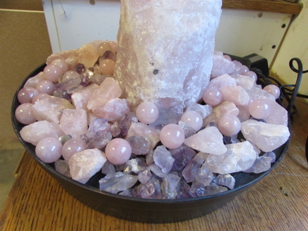 ROSE QUARTZ & AMETHYST WATER FOUNTAIN