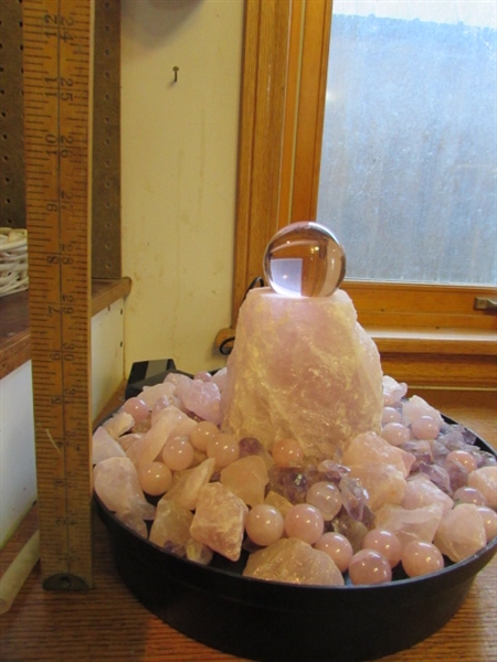 ROSE QUARTZ & AMETHYST WATER FOUNTAIN