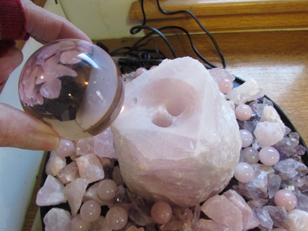 ROSE QUARTZ & AMETHYST WATER FOUNTAIN