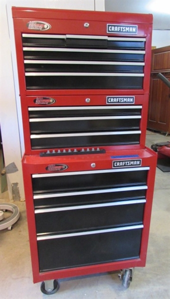 ROLLING 3-PIECE CRAFTSMAN TOOL BOX