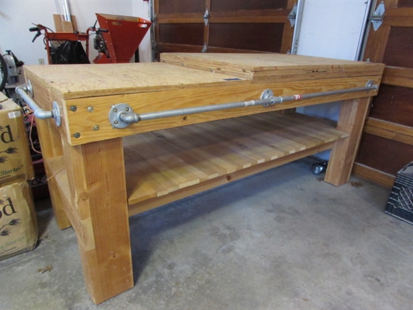 wooden work benches for sheds
