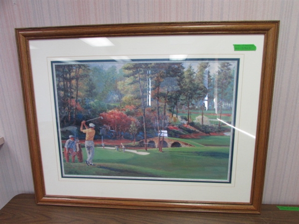11TH HOLE AT AUGUSTA' BY MARV BREHM FRAMED PRINT