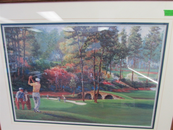 11TH HOLE AT AUGUSTA' BY MARV BREHM FRAMED PRINT